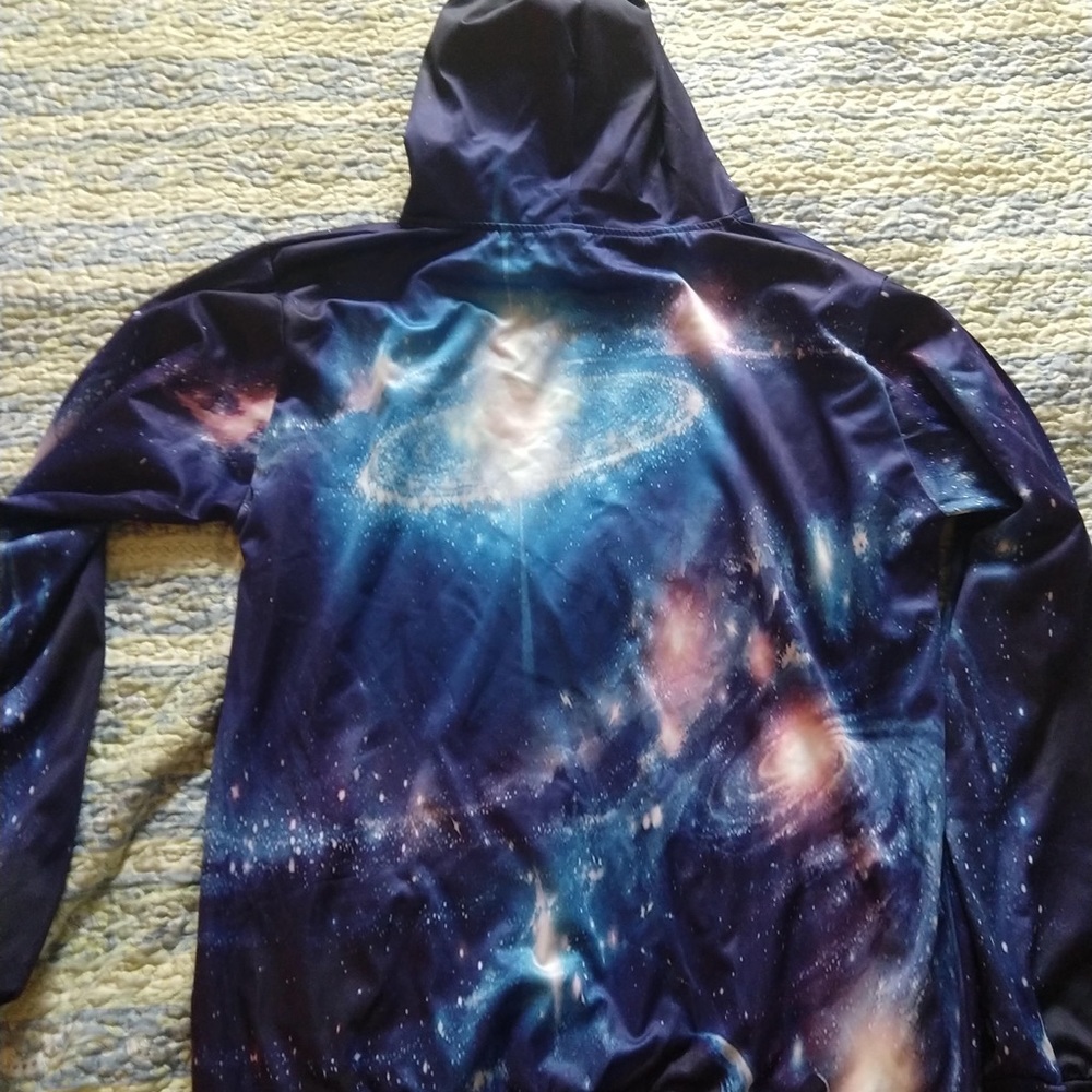 Space print long sleeve shirt
